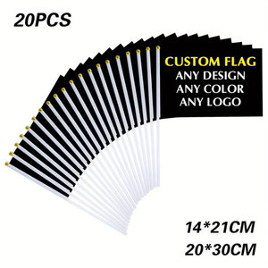 Banderas de Mano Personalizadas, Transpirables, de Tallas Grandes, Coloridas, con Palitos de Plástico en Colores Sólidos Surtidos para Eventos Deportivos y Fiestas - Product Image 3