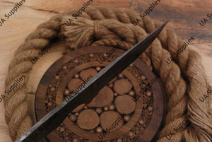 มีด UA Supplies Drop Point Damascus Steel ใบมีดเหล็กดามัสกัสแบบคงที่ ขนาด 8 นิ้ว สำหรับกิจกรรมกลางแจ้ง เดินป่า ตกปลา ใบมีดเปล่า แข็งแรง คมกริบ - Product Image 4