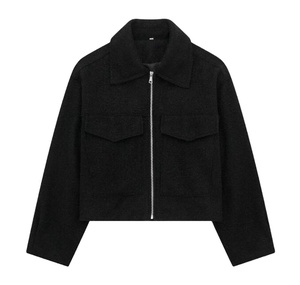 Veste Courte en Laine Douce pour Femme – Nouvelle Collection Printemps 2026, Manteau Court en Laine Léger et Décontracté, Vêtement d'Extérieur pour Femme - Product Image 1