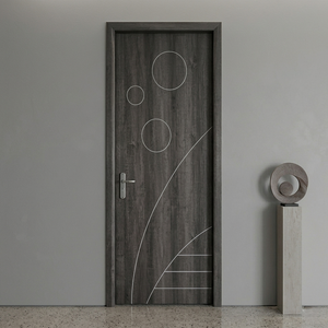 Porte intérieure moderne en composite bois durable, imperméable et anti-insectes pour salle de bain, chambre, salon, entrepôt - Product Image 1