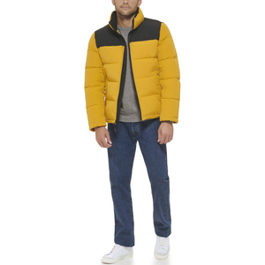 Classic Warm Mens Puffer Jacket Trendy <b>Quilted</b> Down Coat Custom Logo Factory Direct Sale - Product Image 2