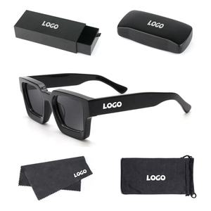 Lunettes de soleil en acétate épais de luxe avec logo métallique personnalisé FOREVER |   Lunettes de soleil polarisées anti-UV tendance pour hommes et femmes, cadeau - Product Image 1