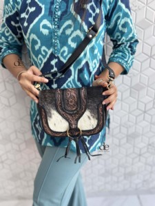 Véritable fourrure de vachette usiné à la main en cuir sac à bandoulière sculpture bohème sacs nouveau concepteur vente chaude sacs pour les femmes - Product Image 5