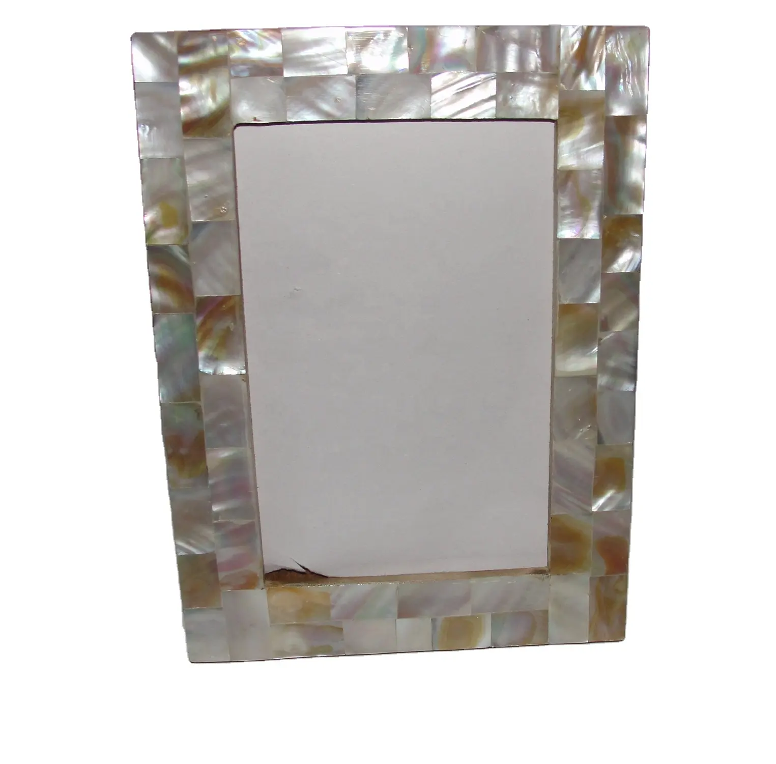 Unique Mother of Pearl & MDF Content Specifications 100% Handmade 1 Photo Frame of Customised Size For Home Hotel And Restaurant