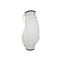 Sac de golf à fermeture éclair en cuir PU de couleur unie, grande capacité pour adultes, design imperméable