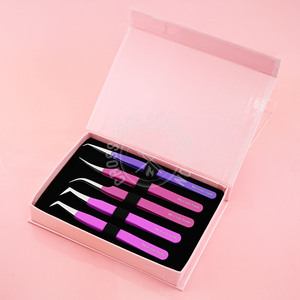 Pince à épiler d'extension de cils faux cils extensions pince à épiler 45 90 degrés pour extensions de cils volumineux - Product Image 1