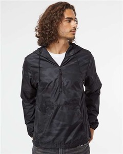 Custom <b>Men</b> Hooded Windbreaker <b>Jacket</b> Outdoor Waterproof Half Zip Anorak <b>Pullover</b> <b>Jacket</b> <b>Men</b> Kangaroo Pocket Wholesale - Product Image 5