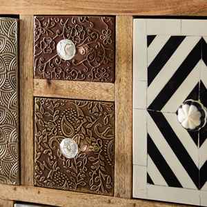 Buffet de rangement modulaire multifonction en bois massif, design européen durable, fait main, pour salon - Product Image 4