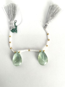 พลอยอะความารีนทรงลูกแพร์คู่ธรรมชาติสำหรับทำเครื่องประดับชั้นดี - Product Image 2