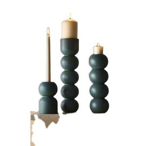 Matériau en bois boule en forme de conception ensemble de 3 bougeoirs chambre de luxe utilisé de haute qualité meilleure vente - Product Image 1