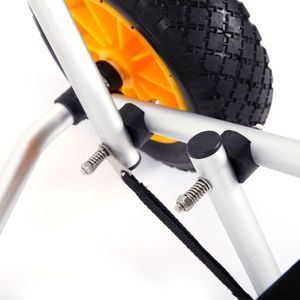 Carrello Pieghevole in Alluminio per Canottaggio con Contenitore a Rotelle in Gomma - Product Image 1