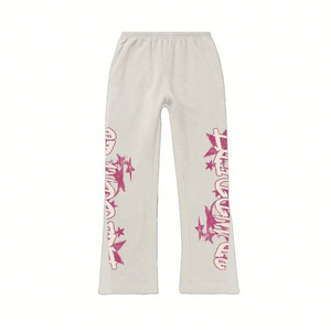 Sweat à capuche zippé et pantalon de survêtement évasé pour homme, style streetwear vieilli, thermique d'hiver, respirant, délavé à l'acide, avec broderie et impression personnalisables - Product Image 3