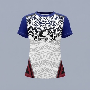 Camiseta de Mujer con Diseño Tribal, Transpirable y Ligera, de Manga Corta, Cuello Redondo, Colores Sólidos, de Secado Rápido - Product Image 6