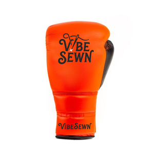 Gants de boxe professionnels personnalisés avec logo, 14/10/16 oz, en cuir, pour entraînement de kickboxing et Sanda, protection UV, fermeture à lacets au poignet - Product Image 2