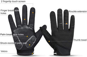Winter Full-<b>Finger</b> Cycling Gloves Windproof Mountain <b>Bike</b> Anti-Slip Padded Palm Touchscreen Compatible Outdoor Gym Gloves Sale - Product Image 4