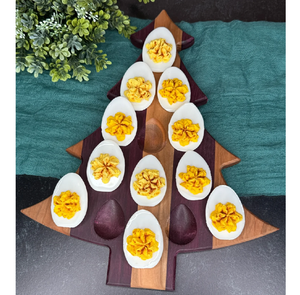 Porta Huevos de Madera Natural con Forma de Hoja de Arce, Organizador de Mesa con 24 Orificios, Plato para Huevos Rellenos, con Proveedor Mayorista - Product Image 6