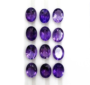 Natural African Amethyst Oval Cut Shape Loose Gemstone Sizes 5-14 MM , Purple Semi-Precious Stone for Jewelry Making - Product Image 1