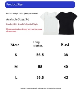 Camiseta Casual de Verano para Mujer, Estilo Dulce, Corte Entallado, Hombros Franceses, 260g, con Logotipo Bordado Personalizado OEM - Product Image 6