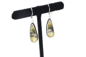 Natural Agate <b>Hoop</b> <b>Earrings</b> with German <b>Silver</b> – Handmade Gemstone <b>Hoop</b> Jewelry for Women - Product Image 2