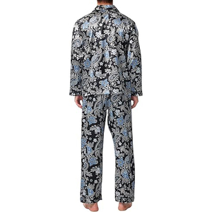 Daily Wear <b>Men</b> Night Suit Short Sleeve Round Neck Shorts <b>Set</b> Elastic Waist Soft Breathable Lightweight Summer <b>Pajamas</b> Home - Product Image 2