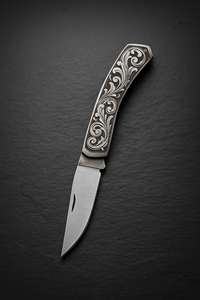Cuchillo Plegable de Acero SHARP POINT TRADES con Hoja Recta de 0.5mm de Grosor y Mango de Madera de 6.7 Pulgadas - Product Image 1