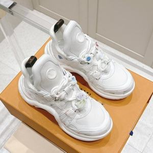 Baskets décontractées de créateur de mode avec logo, tendance, pour la marche, qualité supérieure, diverses séries, en cuir de vachette, à lacets - Product Image 1