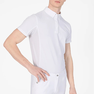 Short Sleeve Affordable Price Equestrian Clothing <b>Base</b> <b>Layers</b> For <b>Men</b> Machine Stitched <b>Men's</b> Wear Horse Riding Show Shirts - Product Image 6