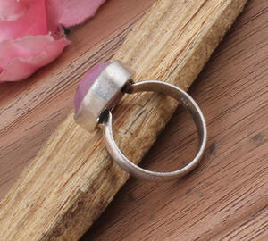 Bague en argent sterling 925 avec saphir rose naturel serti en bélière, pierre précieuse pour femme, plaqué or rose 18 carats, sans ternissement, pour les fêtes - Product Image 6