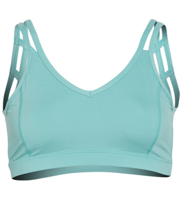Soutien-gorge de sport sans coutures pour femme, col en V, dos nageur, maintien moyen, couleur unie, respirant et extensible, idéal pour le yoga, le fitness et l'entraînement - Product Image 4