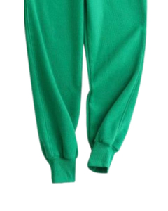 Conjunto Deportivo Unisex Verde con Capucha, Manga Larga, Color Sólido, Informal, Transpirable, Holgado, de Algodón para Adultos - Product Image 6