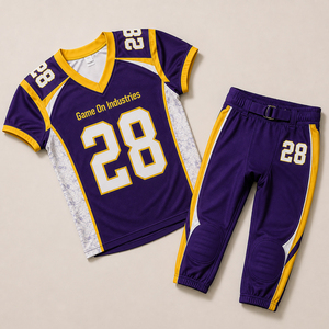 For Wholesale Rate Custom Logo Polyester Jersey and Padded Pants Private <b>Label</b> Customized OEM ODM American Football Uniform Set - Product Image 1