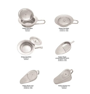 คุณภาพพรีเมียม โดย Mahfooz Bedpan Simplee ด้ามจับแบบกด ผลิตจากวัสดุสเตนเลสสตีลสำหรับผ่าตัด - Product Image 6