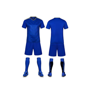 Maillot de football américain jaune et bleu pour homme, kit à manches courtes, col en V, évacuation de l'humidité, toutes saisons, uniforme adulte, sublimation - Product Image 4