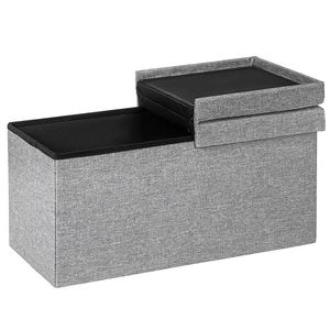 30 Inch Foldable <b>Storage</b> Ottoman <b>with</b> Lift-Top Feature for <b>Stools</b> & Ottomans <b>Storage</b> - Product Image 6