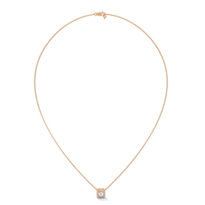 Collier pendentif en or rose, bijoux fins, mettant en valeur un diamant cultivé en laboratoire pour femmes, option de cadeau pour occasions spéciales - Product Image 3