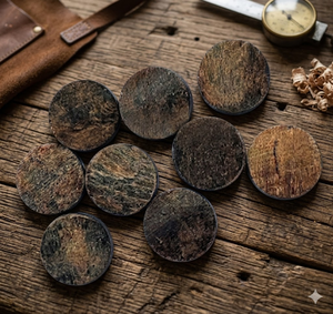 Botones de Cuerno de Búfalo Negro Premium, Acabado Natural, Suministros de Costura a Precio de Mayoreo - Product Image 1