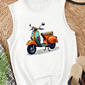 Classic vintage <b>scooter</b> design Women's casual vest - Product Image 3