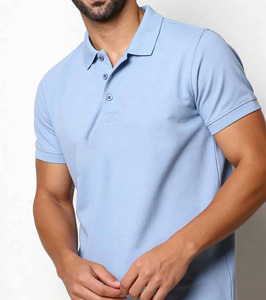 Polo Personalizado con Logotipo, Polo Azul Claro para Hombre, Polo Clásico con Cuello, Camiseta Polo de Tela Suave y Cómoda, Polo de Punto Hecho en Pakistán - Product Image 5
