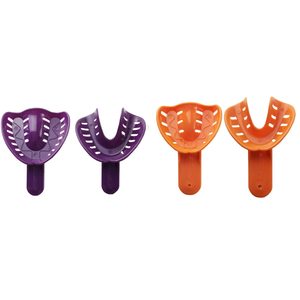 12 bandejas de impresión dental de 6 tamaños para adultos/niños, de plástico, soporte para dientes, suministro dental central para herramientas bucales - Product Image 5