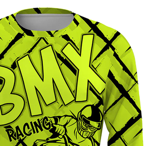 เสื้อเจอร์ซีย์ BMX ปี 2025 แบบสั่งทำพิเศษ พิมพ์ลายแบบ Sublimation สีพื้น ระบายอากาศได้ดี แห้งเร็ว น้ำหนักเบา สวมใส่สบาย เหมาะสำหรับการแข่งขันมอเตอร์ไซค์ - Product Image 5