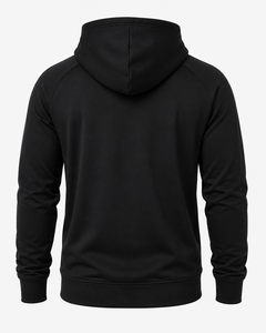 Sudadera con Capucha y Cierre de Cremallera de un Cuarto para Hombre, Color Negro, Corte Regular, Forro Polar, Estilo Deportivo, Informal, para Otoño, Marca Augment Industry - Product Image 2