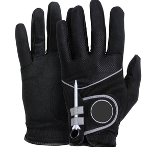 Vantrex Golf Gloves <b>Black</b> Microfiber Non-Slip <b>Hook</b> And Loop Closure Unisex Sports Hands Wear - Product Image 1