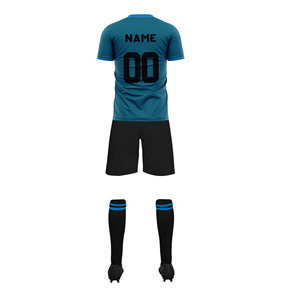 Men Soccer Uniform Set Red Black Geometric Print Sublimated Jersey Shorts <b>Socks</b> All Seasons <b>Moisture</b> Wicking Athletic Fit - Product Image 4