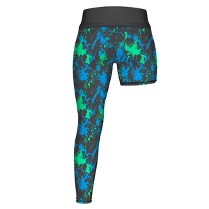 Leggings de entrenamiento de una pierna para mujer, mallas de sublimación de una pierna para baloncesto, pantalones largos deportivos de una pierna - Product Image 3