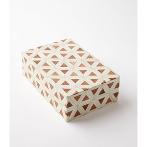 Boîte de rangement en bois artisanale de luxe avec incrustation de résine, présentation de cadeau décorative haut de gamme - Product Image 2