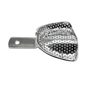 Bandejas de Impresión Manuales Reutilizables de Acero Inoxidable Perforado Grandes para Prótesis Superiores, Instrumentos Quirúrgicos, Grado A+, Certificación CE - Product Image 2