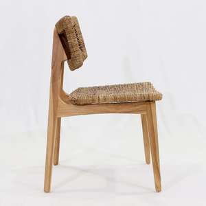 เก้าอี้รับประทานอาหารหวายไม้สักเกรดเชิงพาณิชย์ สำหรับร้านกาแฟ รีสอร์ท และเฟอร์นิเจอร์โรงแรมจากผู้ผลิต - Product Image 3