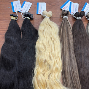 Extensions de cheveux vietnamiennes colorées en trame, cheveux humains blonds, bruns, ombrés, fournisseur de haute qualité, prix de gros - Product Image 4