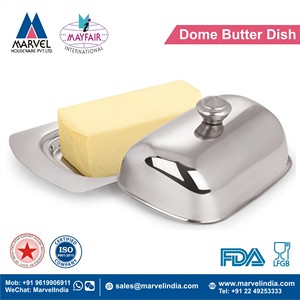 Beurrier en forme de dôme en acier inoxydable, ustensiles de cuisine de haute qualité avec couvercle - Product Image 4