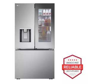 26 cu. pies cúbicos Puerta Francesa MAX de Profundidad Reducida con Instaview Espejado y 4 Tipos de Hielo, Acero Inoxidable PrintProof - Product Image 1